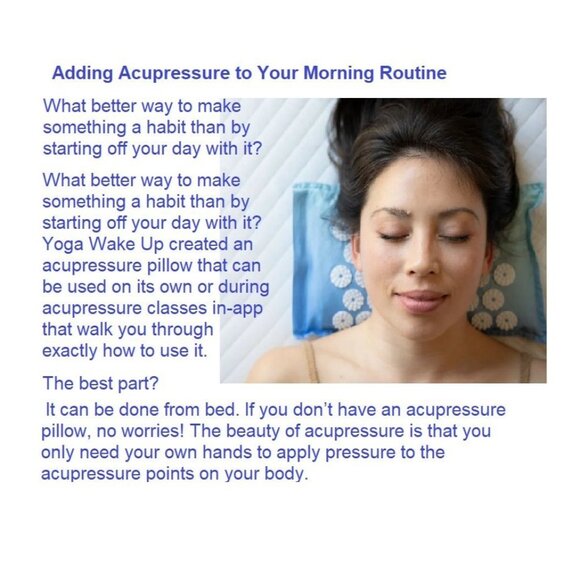 Yoga Wake Up Blue Acupressure Pillow Neck Back Digestion Well Being Home Spa - Picture 11 of 14